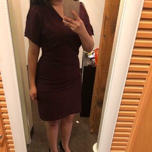 Ann Taylor maroon color dress size 6